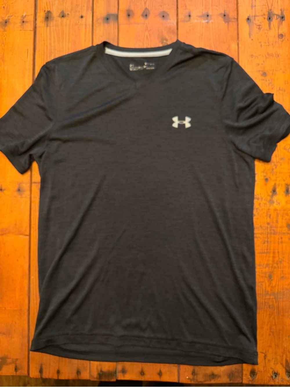 Under Armour Black Short Sleeve Crew Neck Performance Tee with Silver Logo